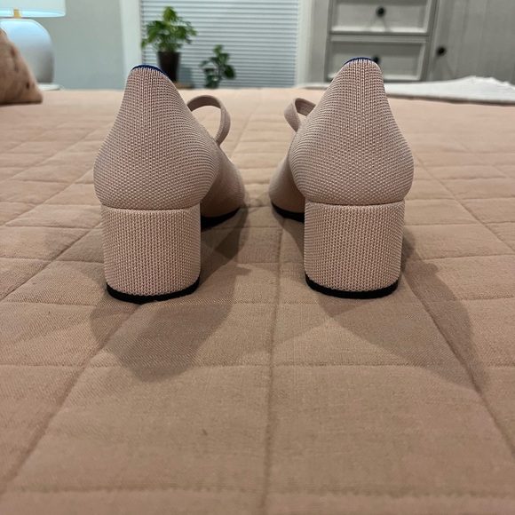 Rothy’s Ballerina Pink Mary Jane Block Heels. SHOES ARE PINK, NOT WHITE! - Picture 5 of 10